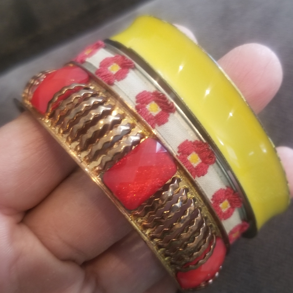 Multi Colored Bangles Exotic Bracelets Spring Summer - Picture 6 of 9